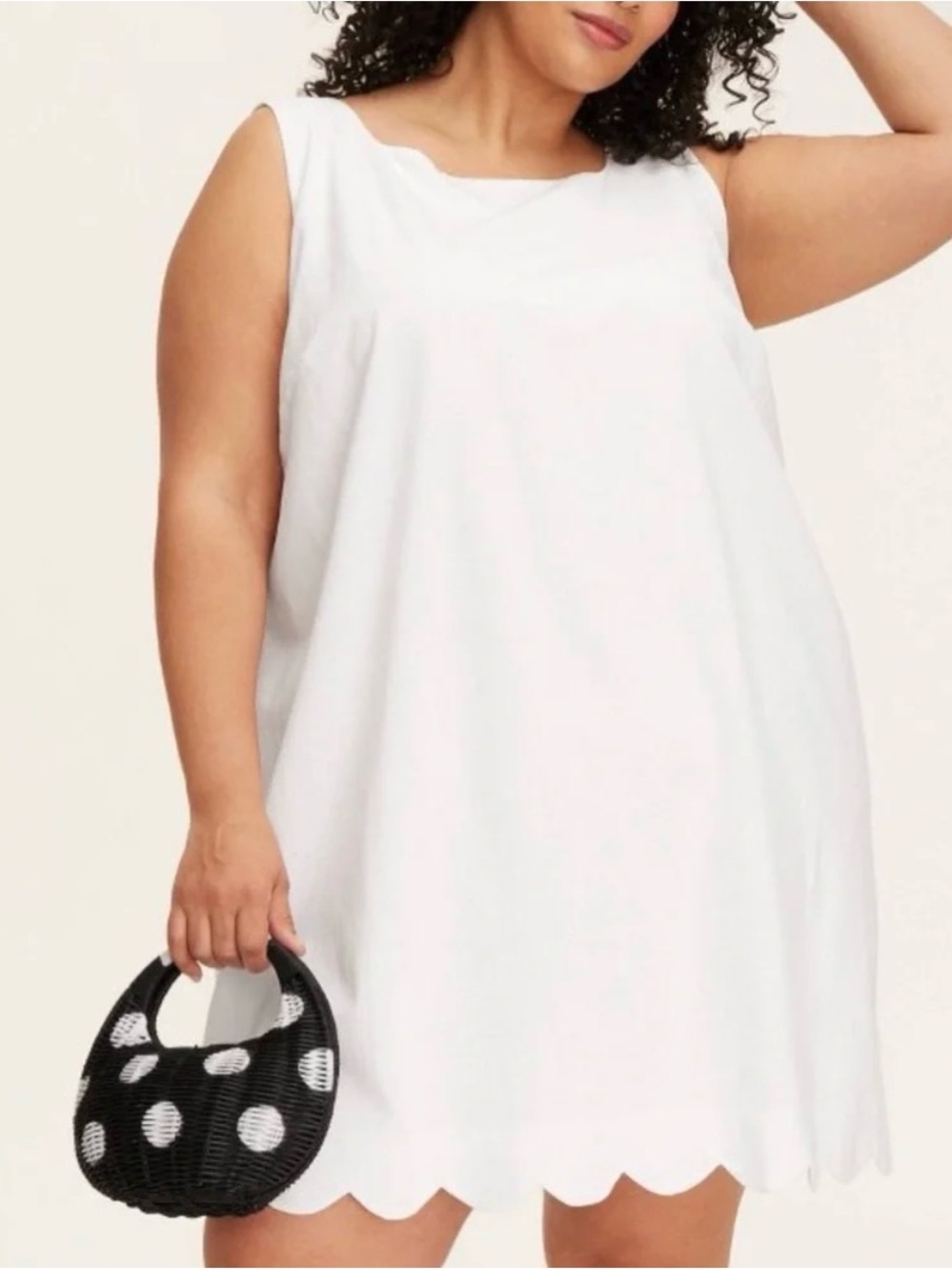 kate spade Black & White Polka Dot Mini Woven Bag - Picture 5 of 5